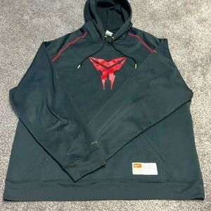 Nike Kobe Bryant Hoodie Size XXL Dri Fit Black Red Hooded Sweatshirt Rare!